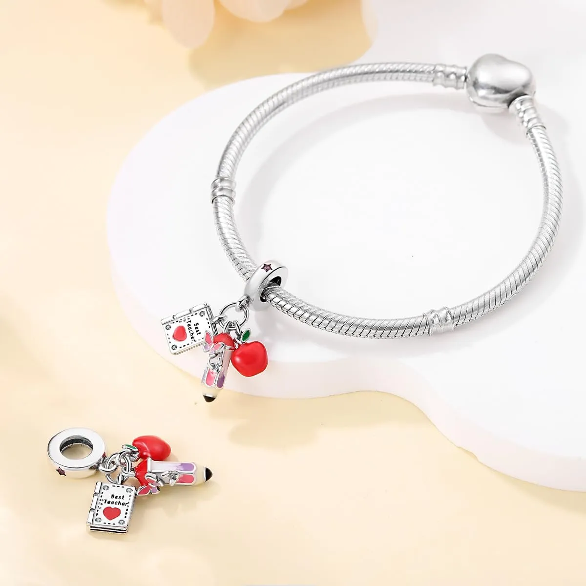 LIGHTDOG 925 Sterling Silver Charm fits Pandora Charm Bracelet Necklaces Pendant Bead Charms Jewelry Gift for Women Family Friends