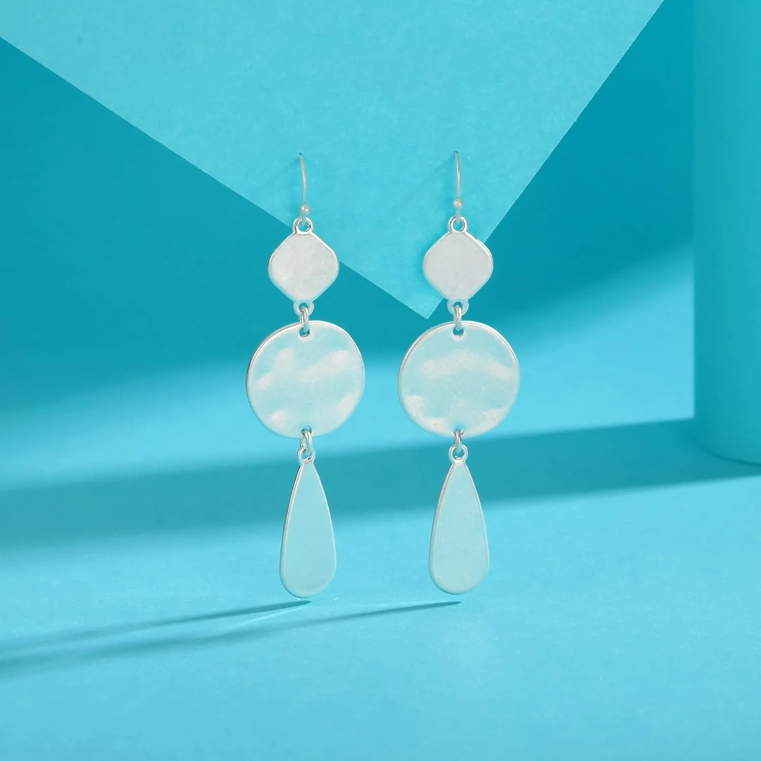 LILIE&WHITE Burnt Gold Boho Earrings For Women Antique Silver Disc Dangle Earrings Vintage Snake Dangle Earrings Fashion Jewelry