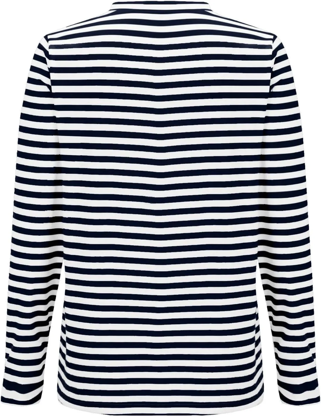 Long Sleeve Shirts for Women Striped Round Neck Shirts Basic Loose Tunic Tops Casual Pullover Y2k Outfits