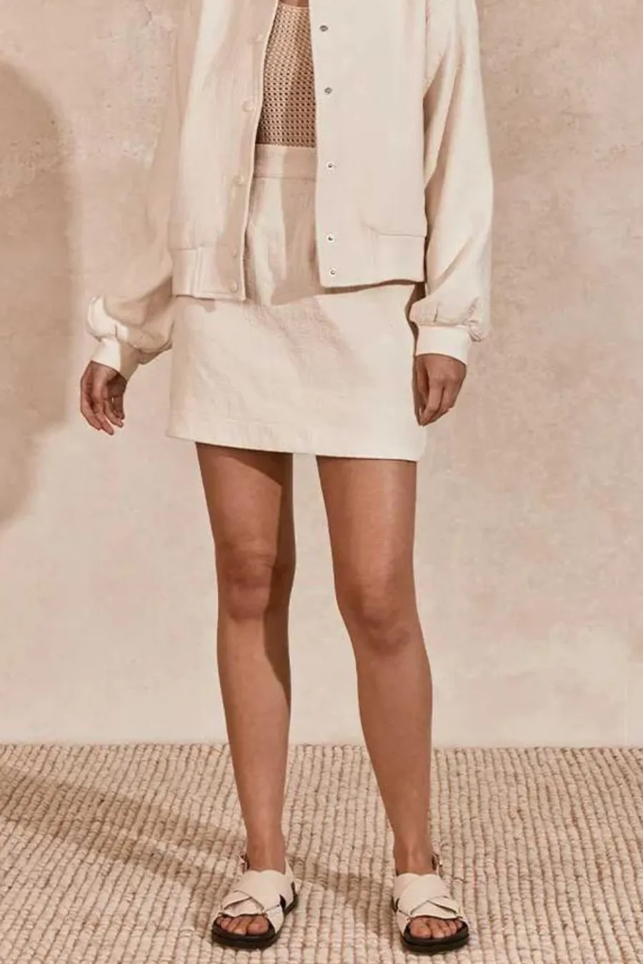 Lorina Mini Skirt Natural