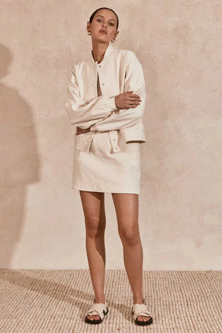Lorina Mini Skirt Natural