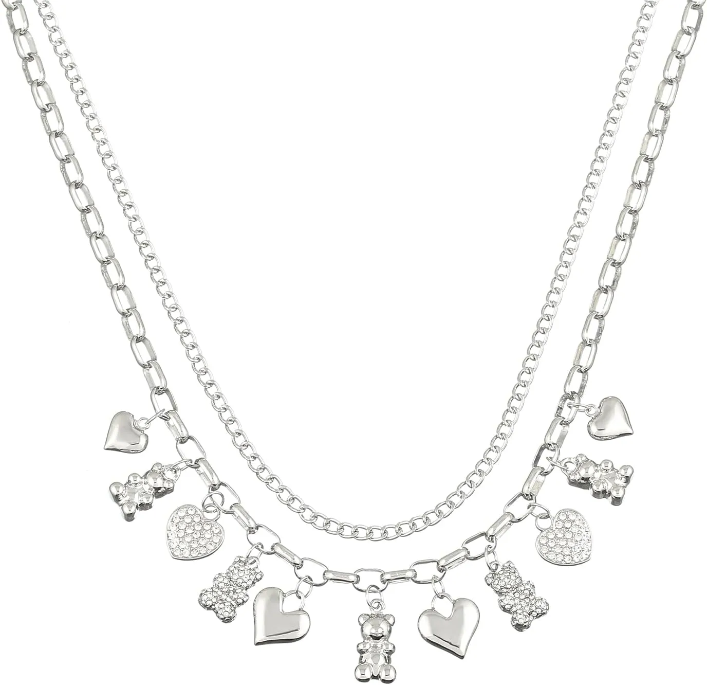 Madison Tyler Gummy Bear Necklace | Pendant Necklaces for Women | Heart Pendant Necklace | Chain Adjustable Bear Charm Necklaces for Girls Gift