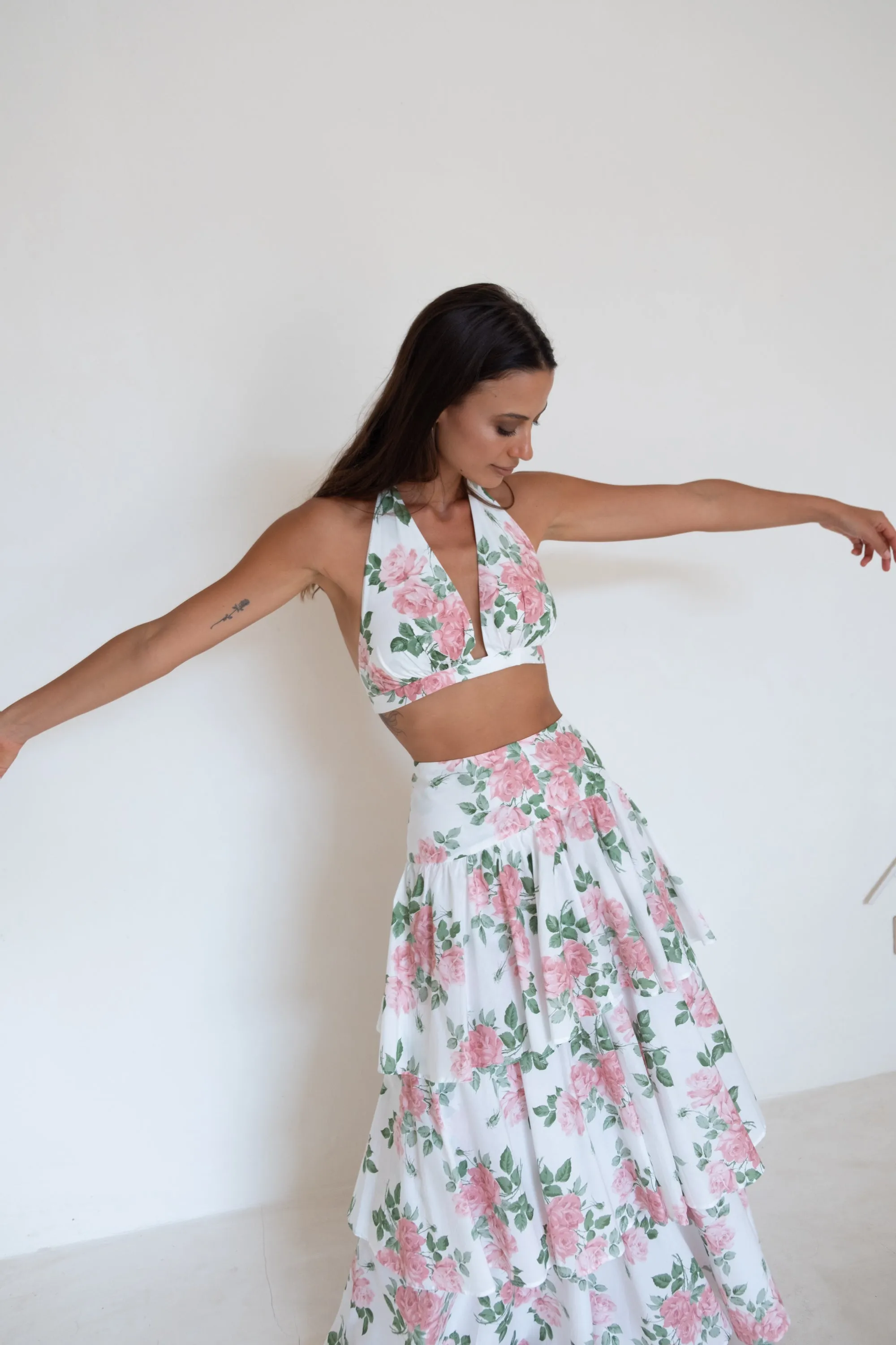 Malibu Maxi Skirt Pink Liberty Floral