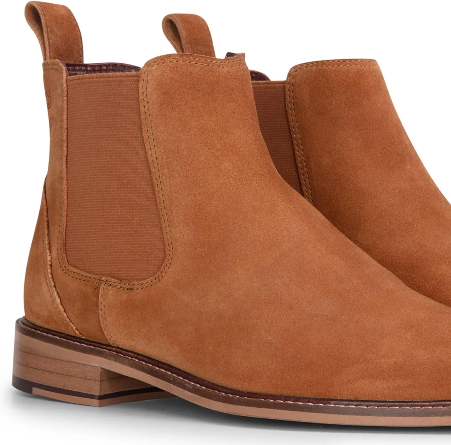 Men's Brown Suede Leather Slip-On Chelsea Ankle Boots