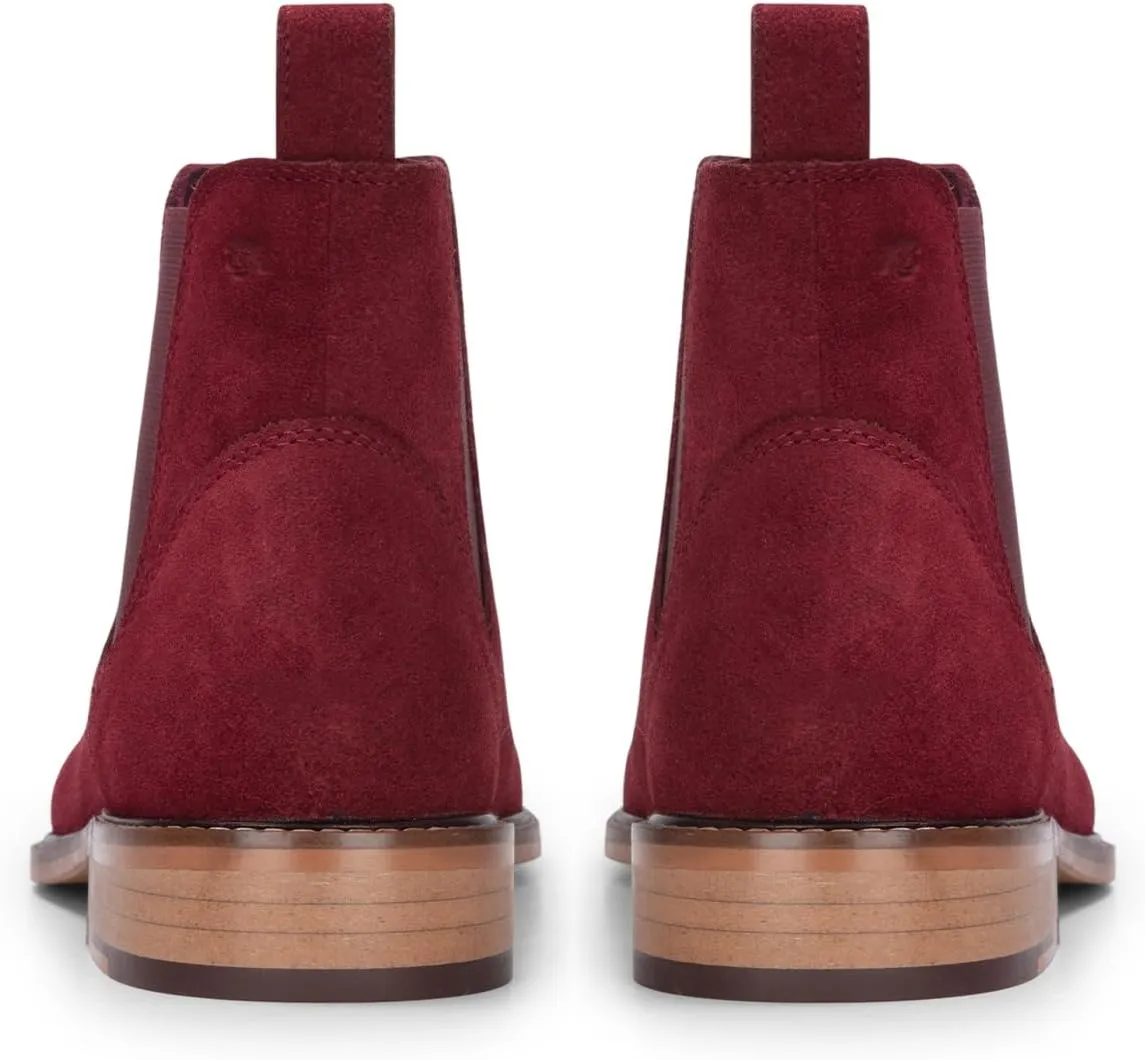 Men's Brown Suede Leather Slip-On Chelsea Ankle Boots