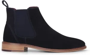 Men's Brown Suede Leather Slip-On Chelsea Ankle Boots