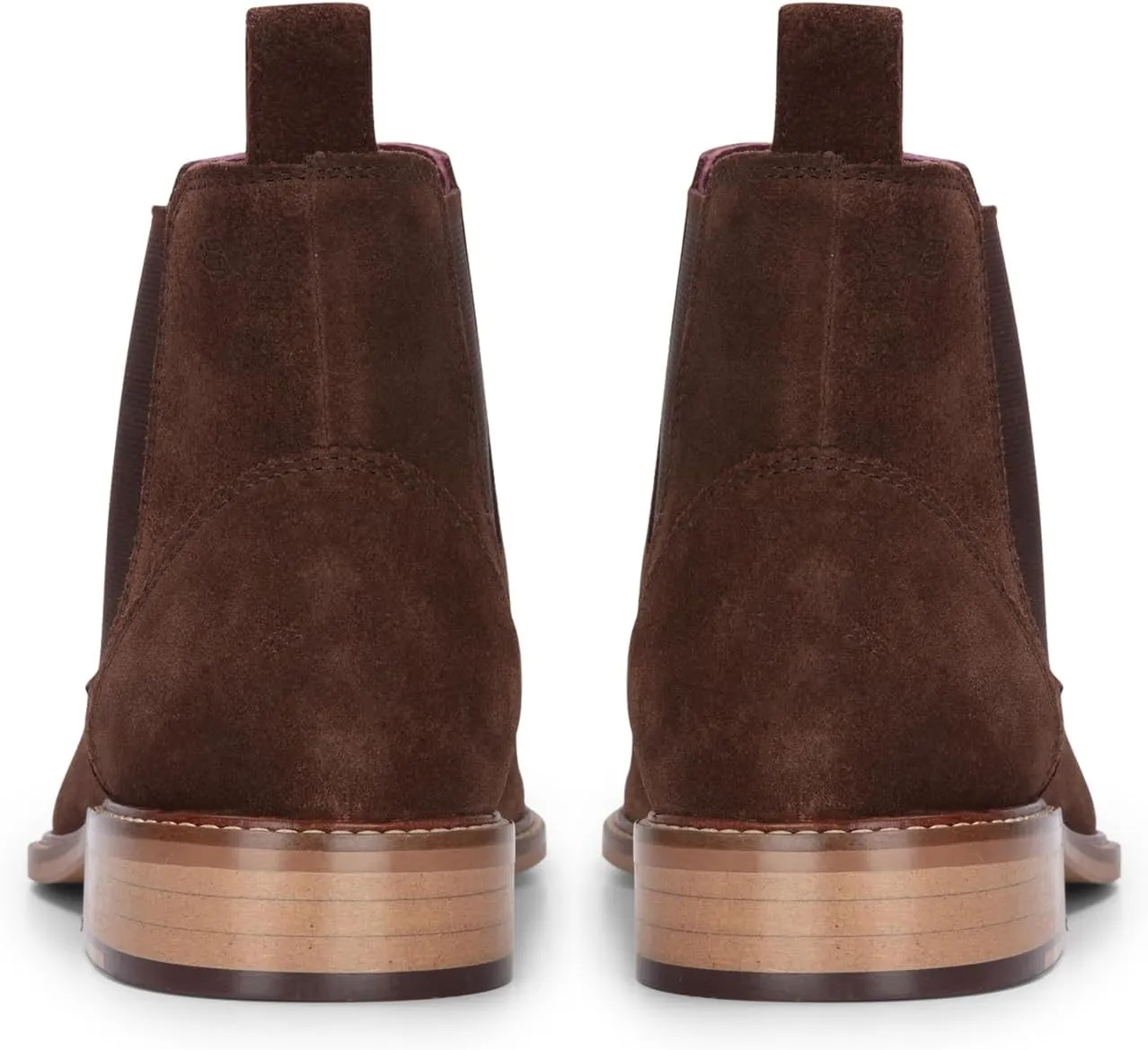 Men's Brown Suede Leather Slip-On Chelsea Ankle Boots