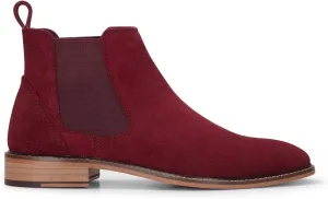 Men's Brown Suede Leather Slip-On Chelsea Ankle Boots