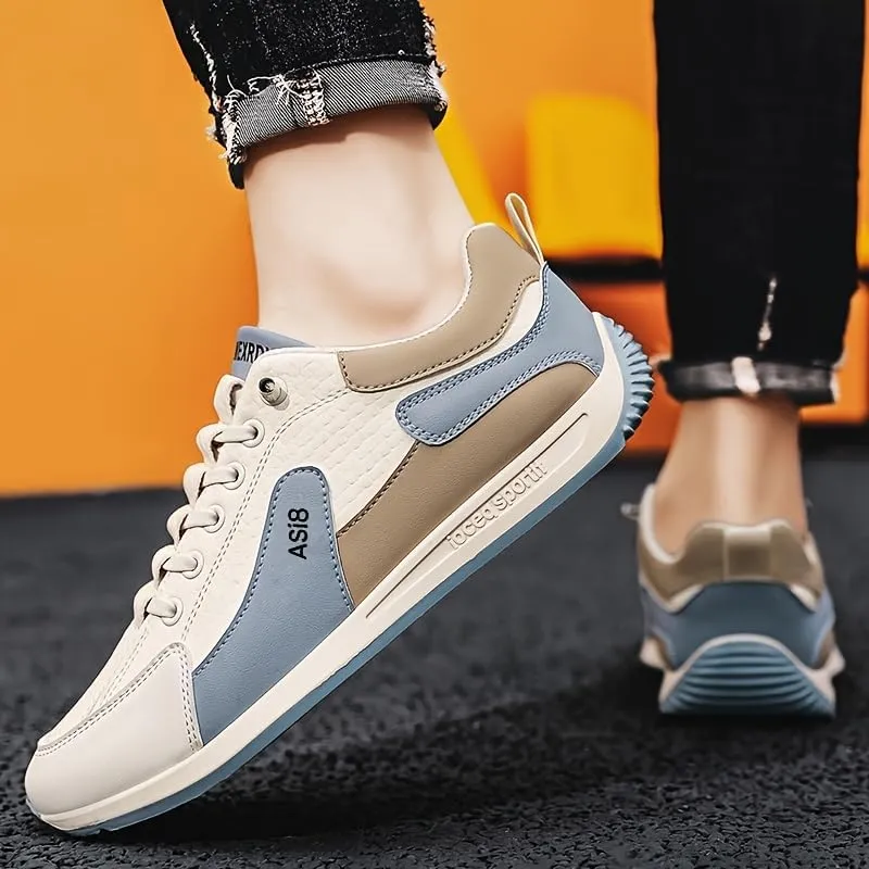 Men's Fashion Sneakers - Casual Low-Top Lace-Up Shoes, Ideal for All Seasons