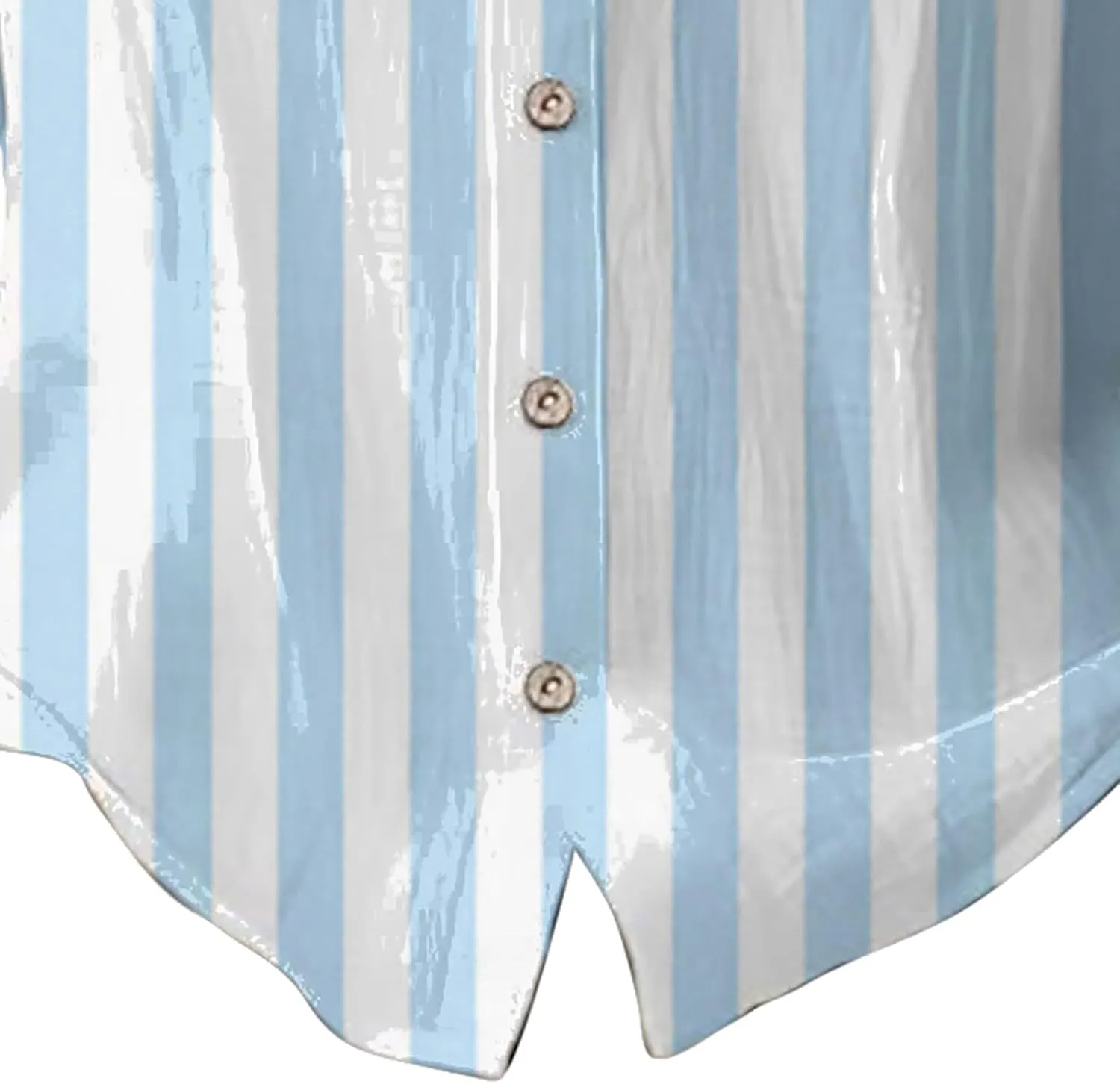 Mens Fashion Striped Print Hoodies Cotton Linen Long Sleeve Lightweight Hooded Drawstring Button Down Beach Shirts
