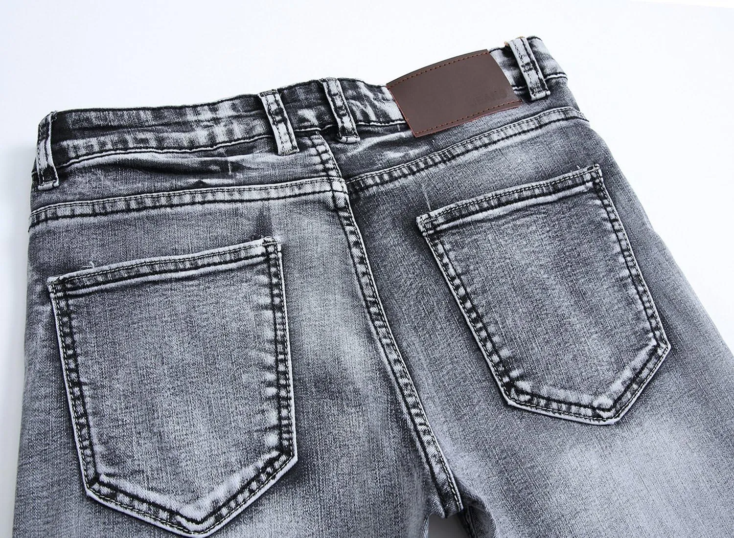 Men's Jeans Skinny Slim Fit Stretch Jeans for Men Denim Washed Pants