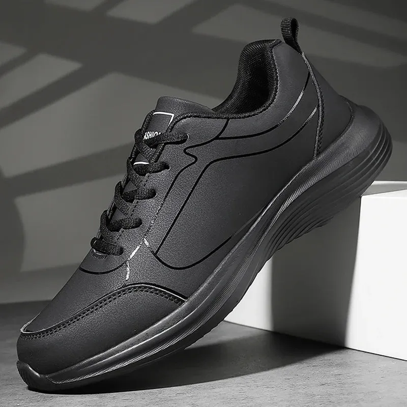 Men's Running Shoes for Winter Warm Breathable Anti-slip Lace Up Casual Sneakers Lightweight Walking Shoes