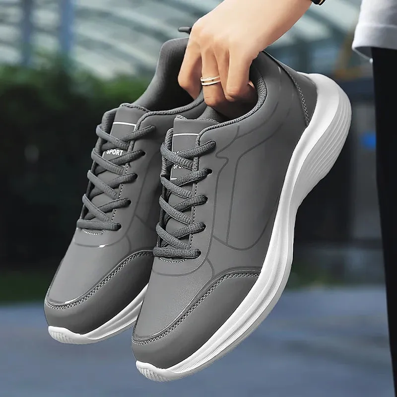 Men's Running Shoes for Winter Warm Breathable Anti-slip Lace Up Casual Sneakers Lightweight Walking Shoes