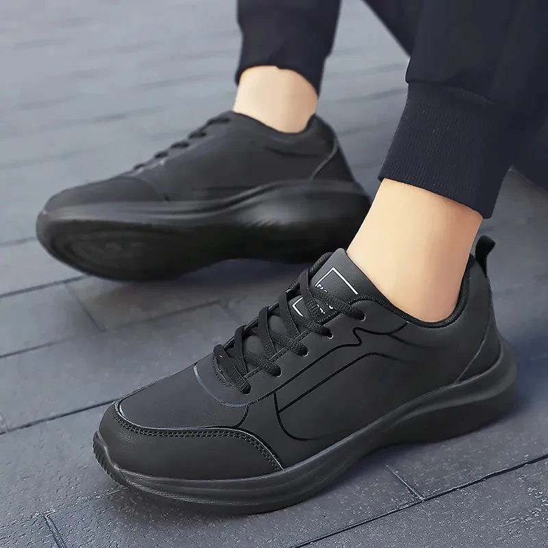 Men's Running Shoes for Winter Warm Breathable Anti-slip Lace Up Casual Sneakers Lightweight Walking Shoes