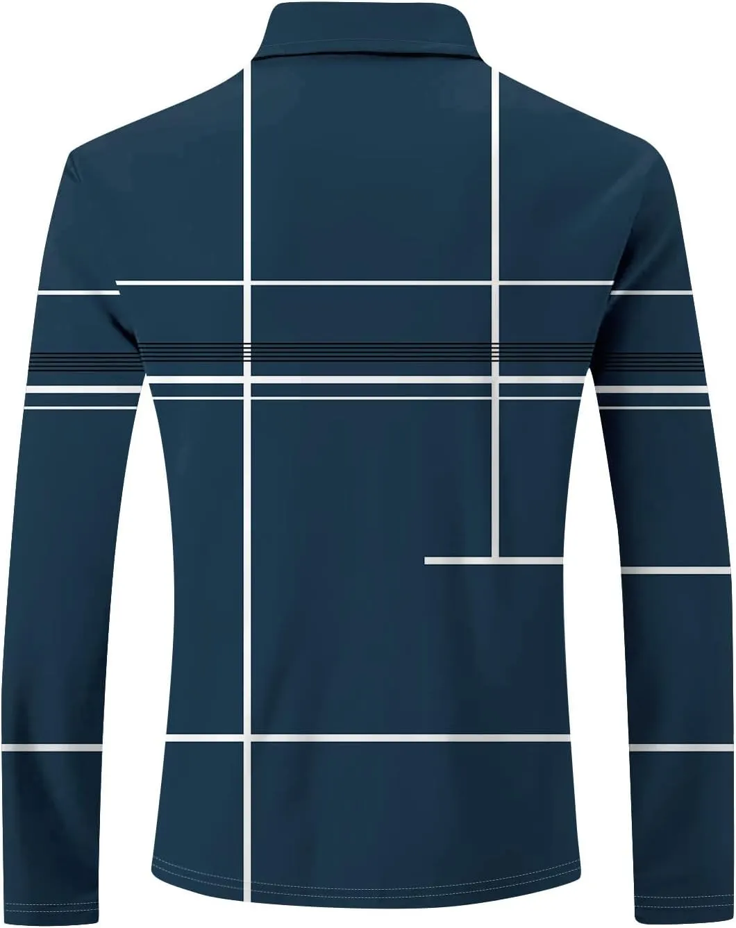 Mens Shirts for Button Trendy Graphic Slim Fashion Lapel Casual Long Sleeve Polo T Shirts
