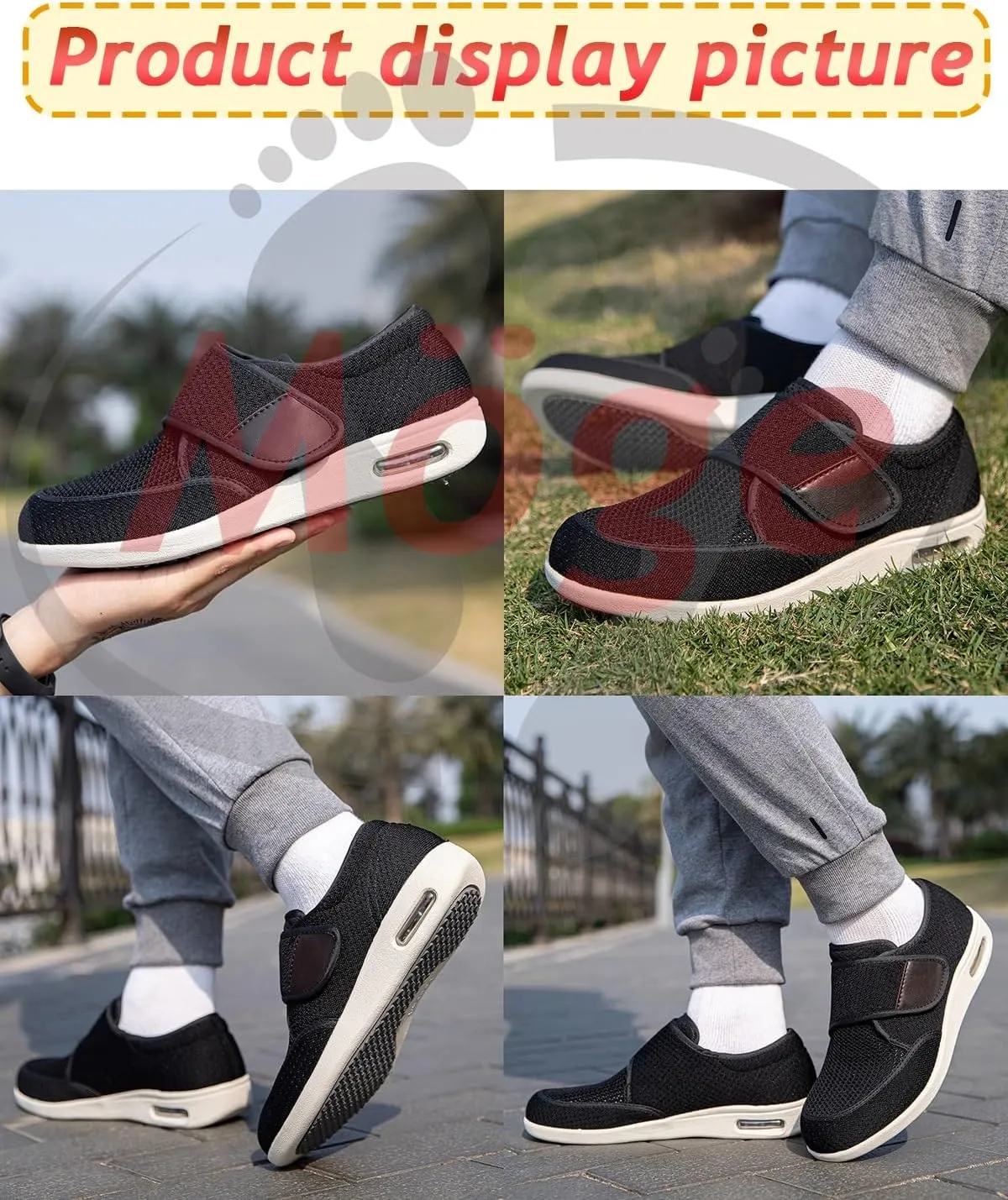 Men's Slip-On Loafers for Swollen Feet | Breathable Lightweight Casual Moccasin Sneakers | Comfortable Driving & House Shoes