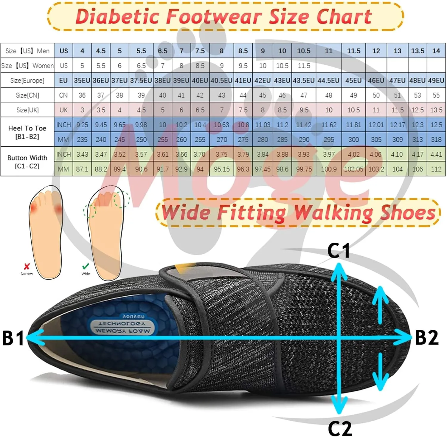 Men's Slip-On Loafers for Swollen Feet | Breathable Lightweight Casual Moccasin Sneakers | Comfortable Driving & House Shoes