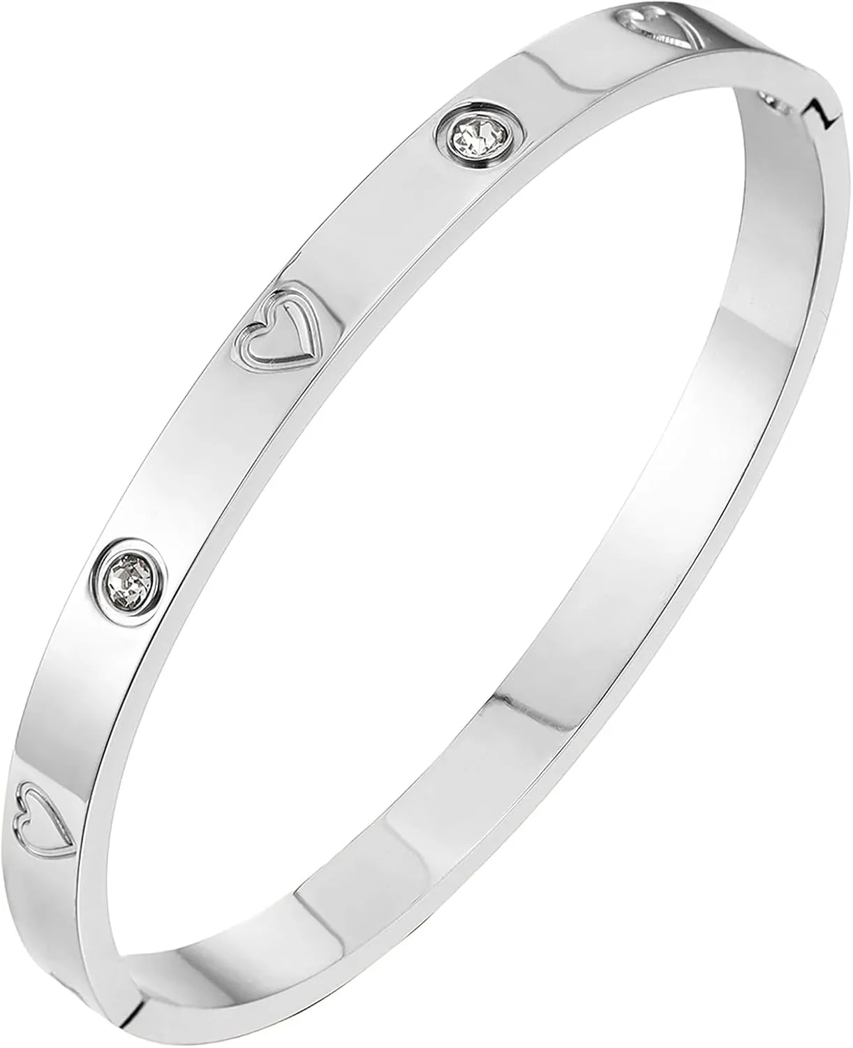 MILAKOO Gold Bracelets for Women Tennis Bracelets Bangle Bracelets Plated Oval Cuff for Wedding Gift