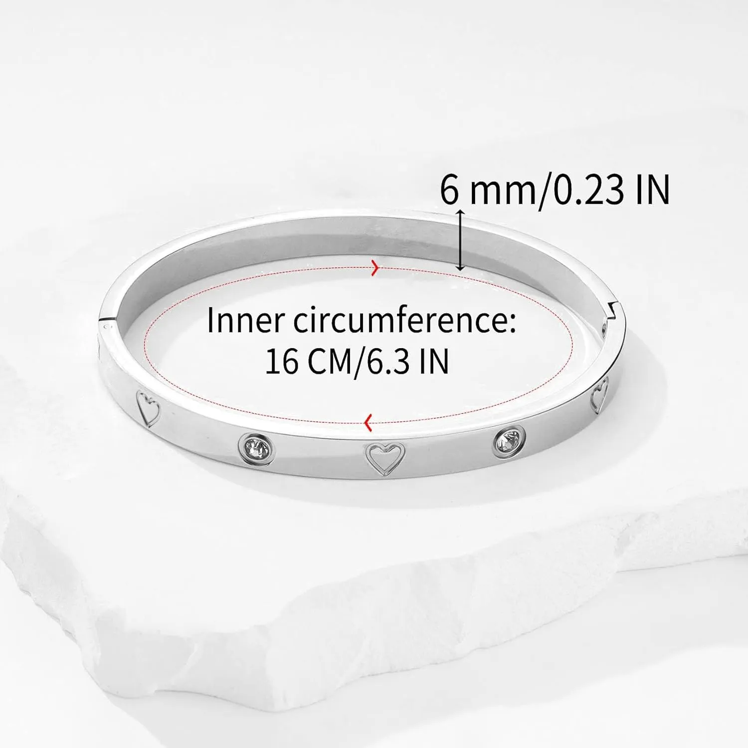 MILAKOO Gold Bracelets for Women Tennis Bracelets Bangle Bracelets Plated Oval Cuff for Wedding Gift