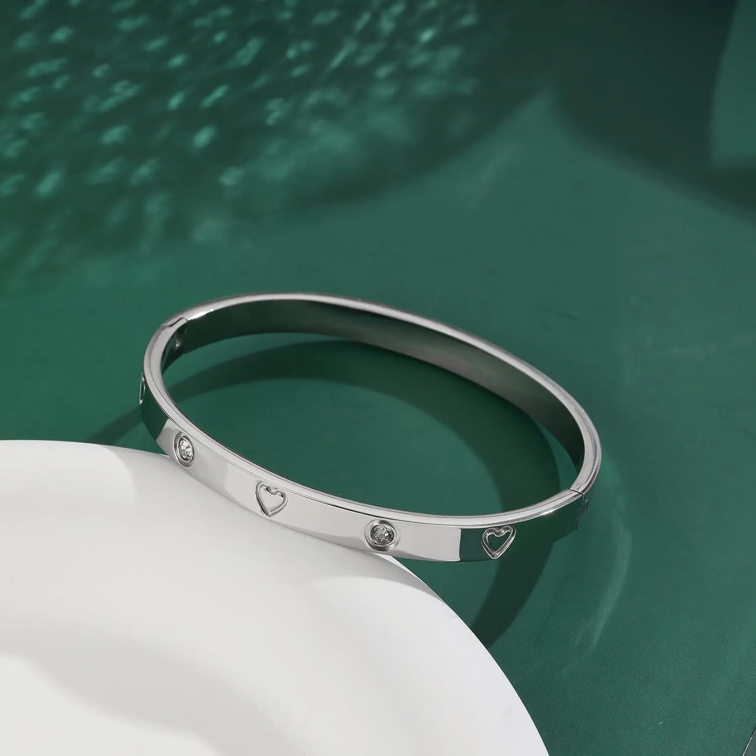 MILAKOO Gold Bracelets for Women Tennis Bracelets Bangle Bracelets Plated Oval Cuff for Wedding Gift