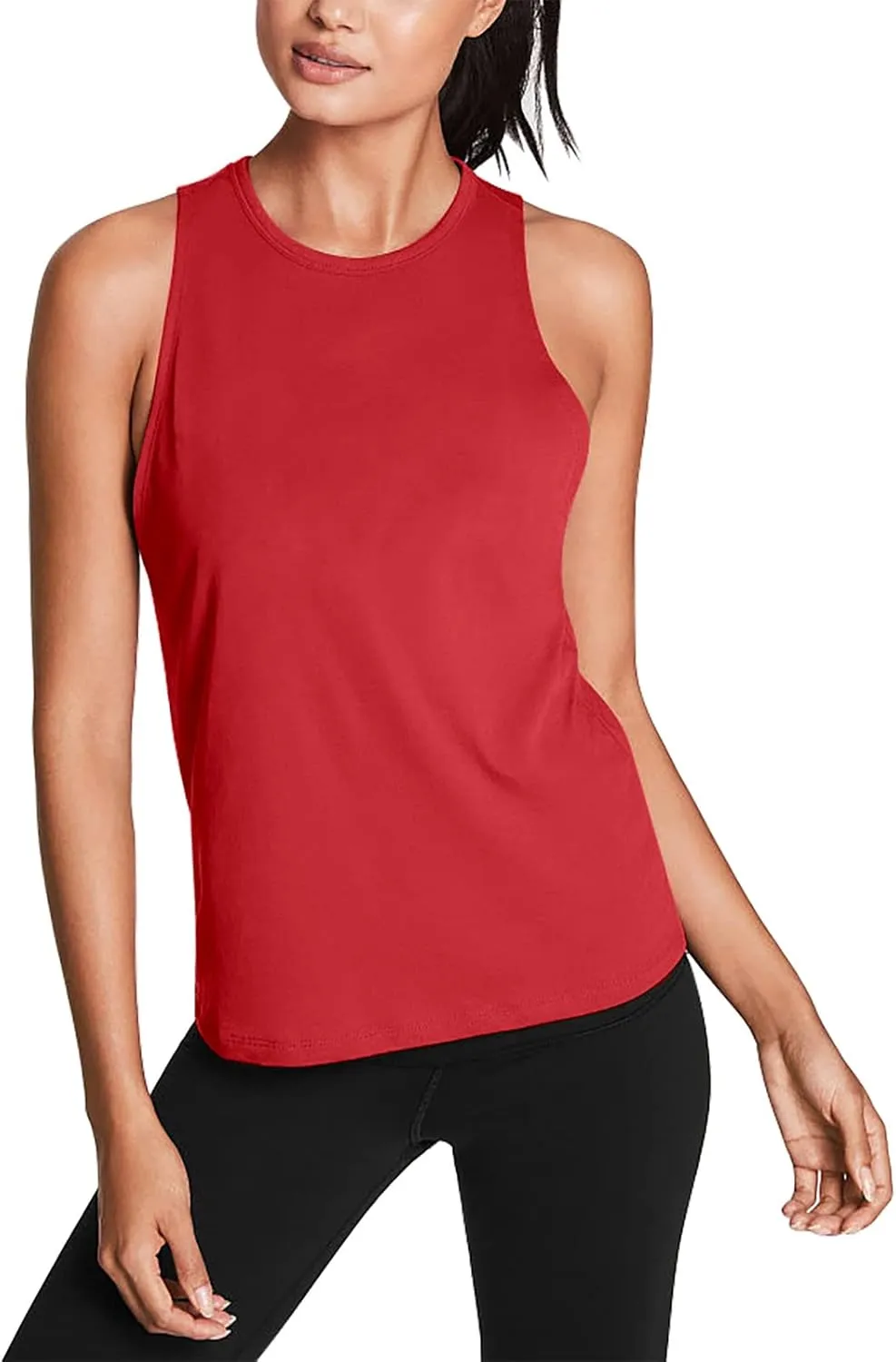 Mippo Workout Tops for Women Open Back Yoga Shirts Tank Tops Athletic Tops Gym Workout Clothes