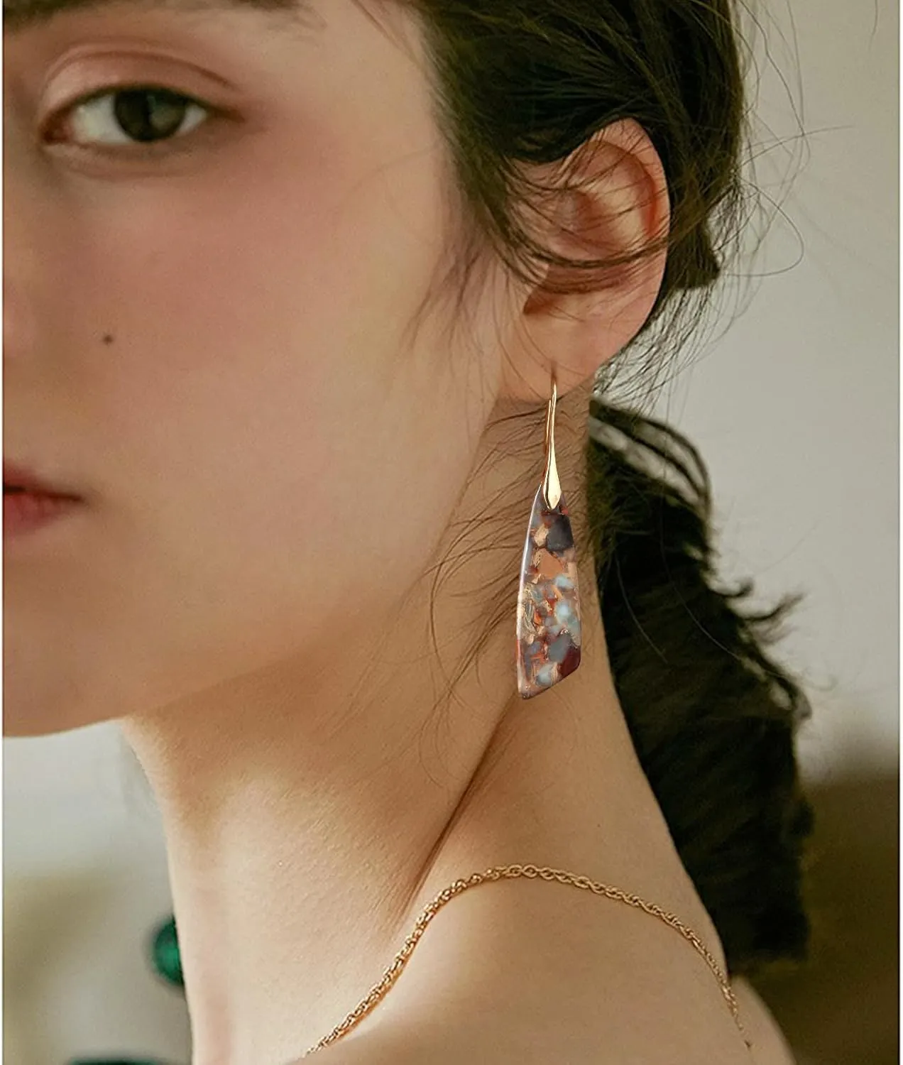 MJartoria Stone Earrings for Women Trendy Vintage Dangle Earrings Drop Earrings Statement Earrings Jewelry Gifts