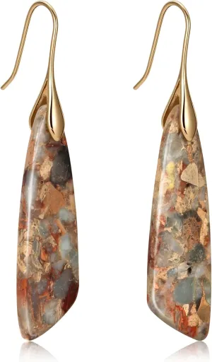 MJartoria Stone Earrings for Women Trendy Vintage Dangle Earrings Drop Earrings Statement Earrings Jewelry Gifts