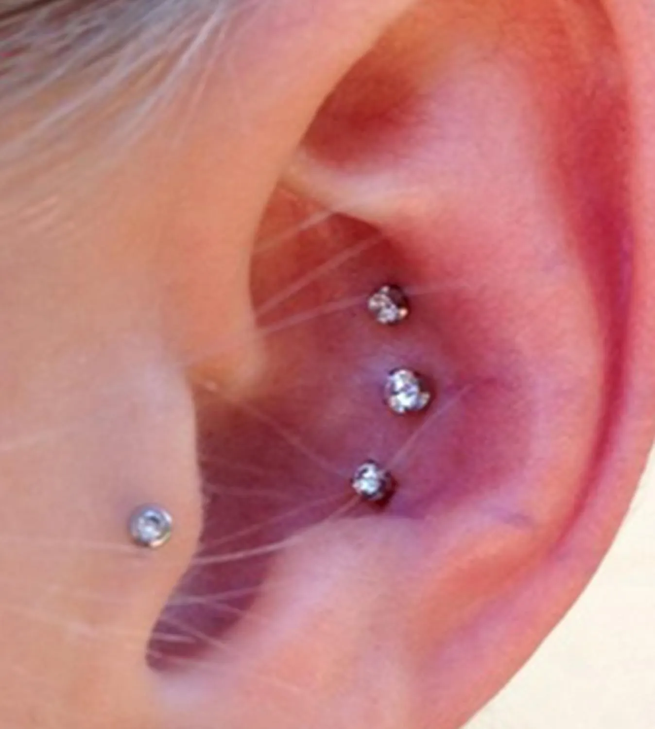 MODRSA Gold Cartilage Earring Silver Cartilage Piercing Jewelry 16g Helix Piercing Jewelry Cartilage Hoop Earring Helix Earrings Silver Cartilage Earring Stud 16 Gauge Cartilage Earrings for Women