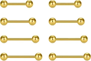 MODRSA Nipple Rings Tongue Rings 14 gauge Surgical Steel Nipple Piercing Nipple Bar Tongue Piercing Jewelry Tongue Piercing for Women
