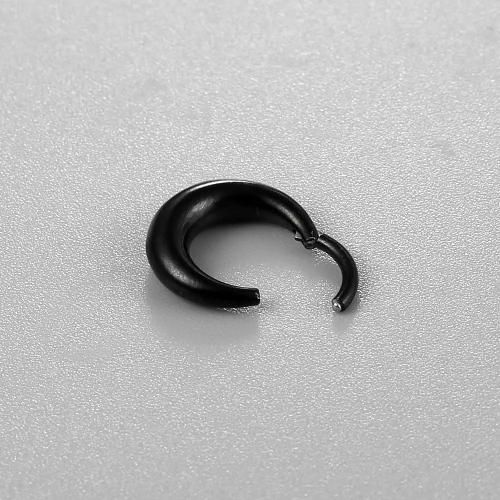 MOQIKAKA16G 8mm Septum Rings - Stainless Steel Segment Nose Rings for Women Men - Hinged Segment Nose Helix Cartilage Clicker Hoop Earrings for Daith Rook Tragus Piercing