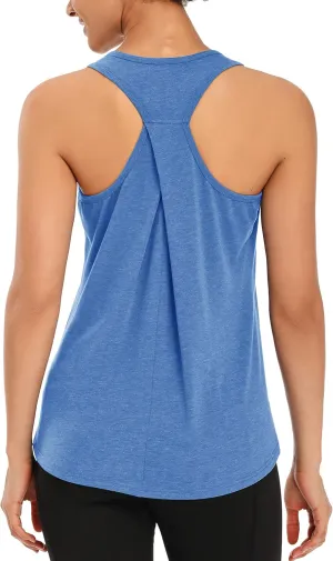 Muzniuer Womens Workout Tops Yoga Tank Tops-Sleeveless Exercise Athletic Gym Sport Shirts Racerback Tank Tops