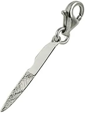 Nail File Charm with Lobster Claw Clasp, Charms for Bracelets and Necklaces