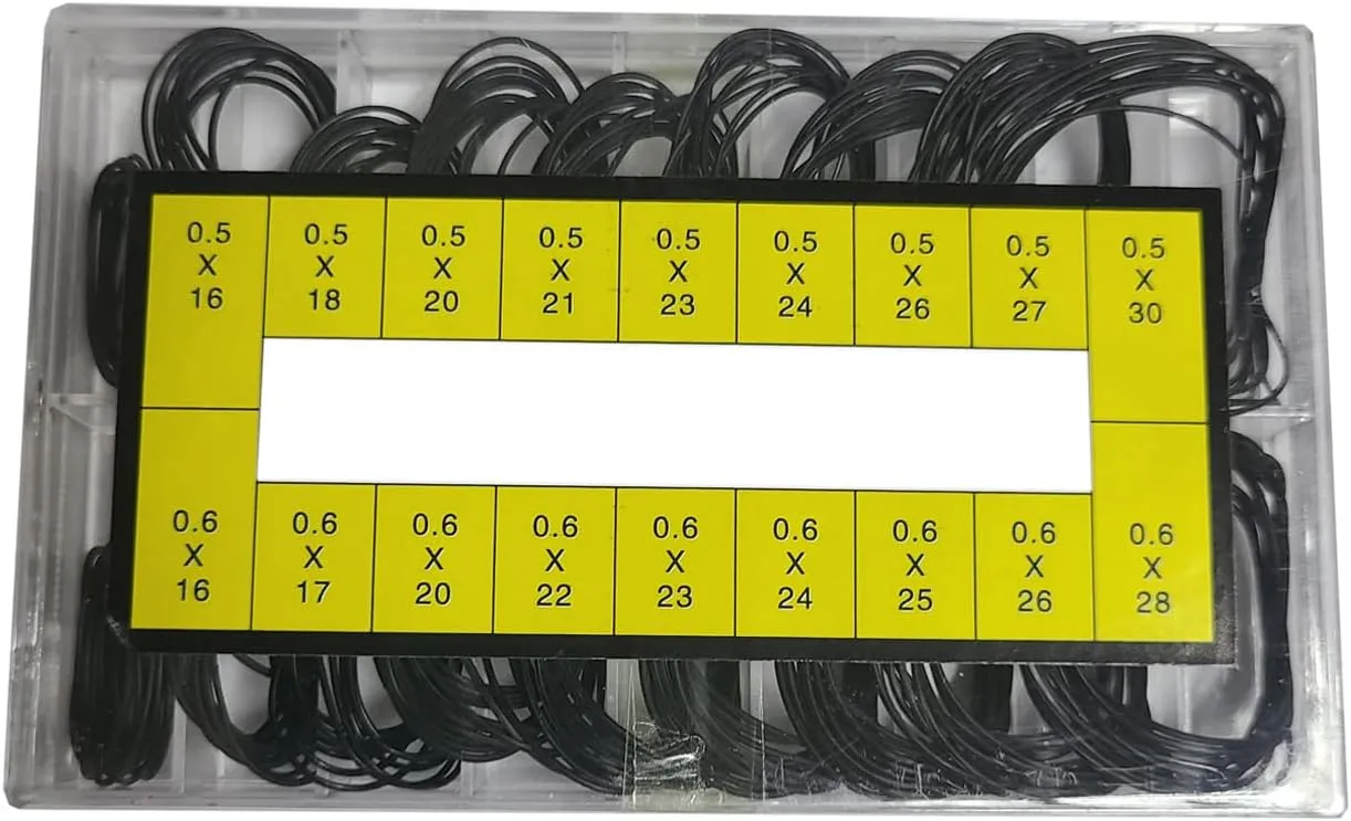 O Ring Watch Back Gasket Rubber Seal Washers Set Watch Gaskets kit Replacement O-Rings for Watch Backs (0.5-0.6 (18sizes))