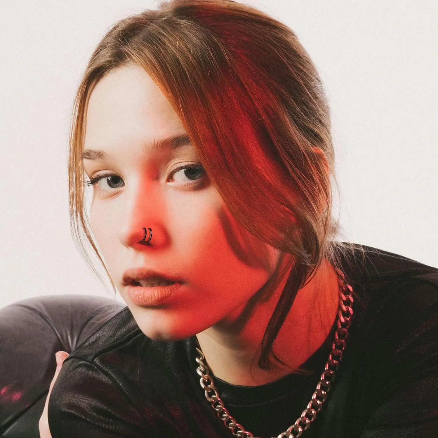 ONESING 5pcs Nose Rings Hoops 14G-20G Hinged CZ Conch Piercing Jewelry 316L Surgical Steel Septum & Lip Rings 6mm-14mm