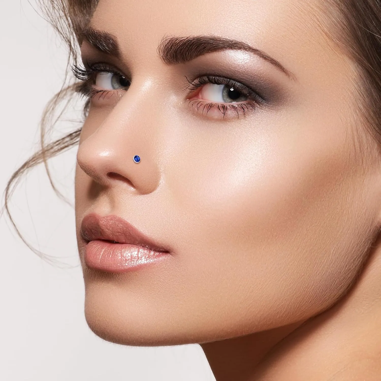 ONESING 9-40 Pcs Nose Rings - Hoops, Studs & L Shape - Hypoallergenic Stainless Steel Nose Piercings for Women & Men