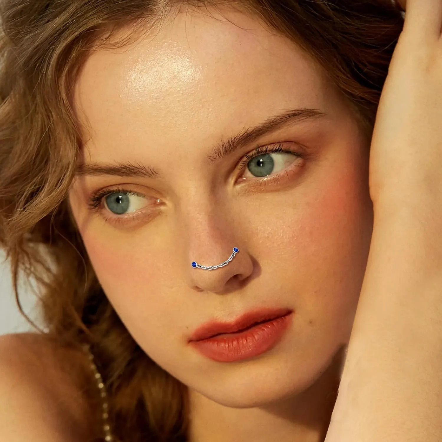 ONESING 9-40 Pcs Nose Rings - Hoops, Studs & L Shape - Hypoallergenic Stainless Steel Nose Piercings for Women & Men