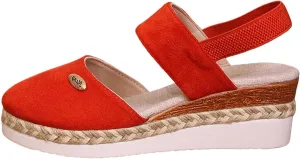 Orthopedic Platform Wedge Sandals for Women Summer Dressy Elastic Ankle Strap Closed Toe Anti Slip Beach Sandal Comfortable Outdoor Shoes Closed Wide Width Dressy 2025 Elastic Shoes