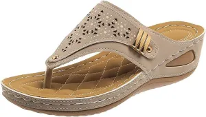 Orthopedic Sandals for Women 2025,Arch Support Wedge Flip Flops Summer Dressy Comfortable Casual Beach Slippers