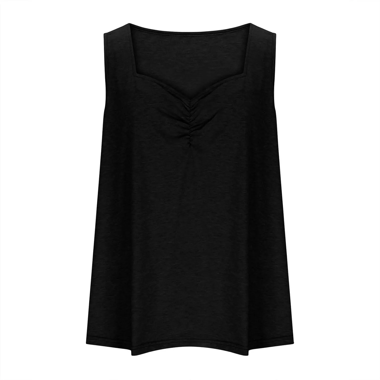 Plus Size Tank Top for Women 2025 Summer V Neck Sleeveless T-Shirts Casual Solid Flowy Button Down Tunics Shirts