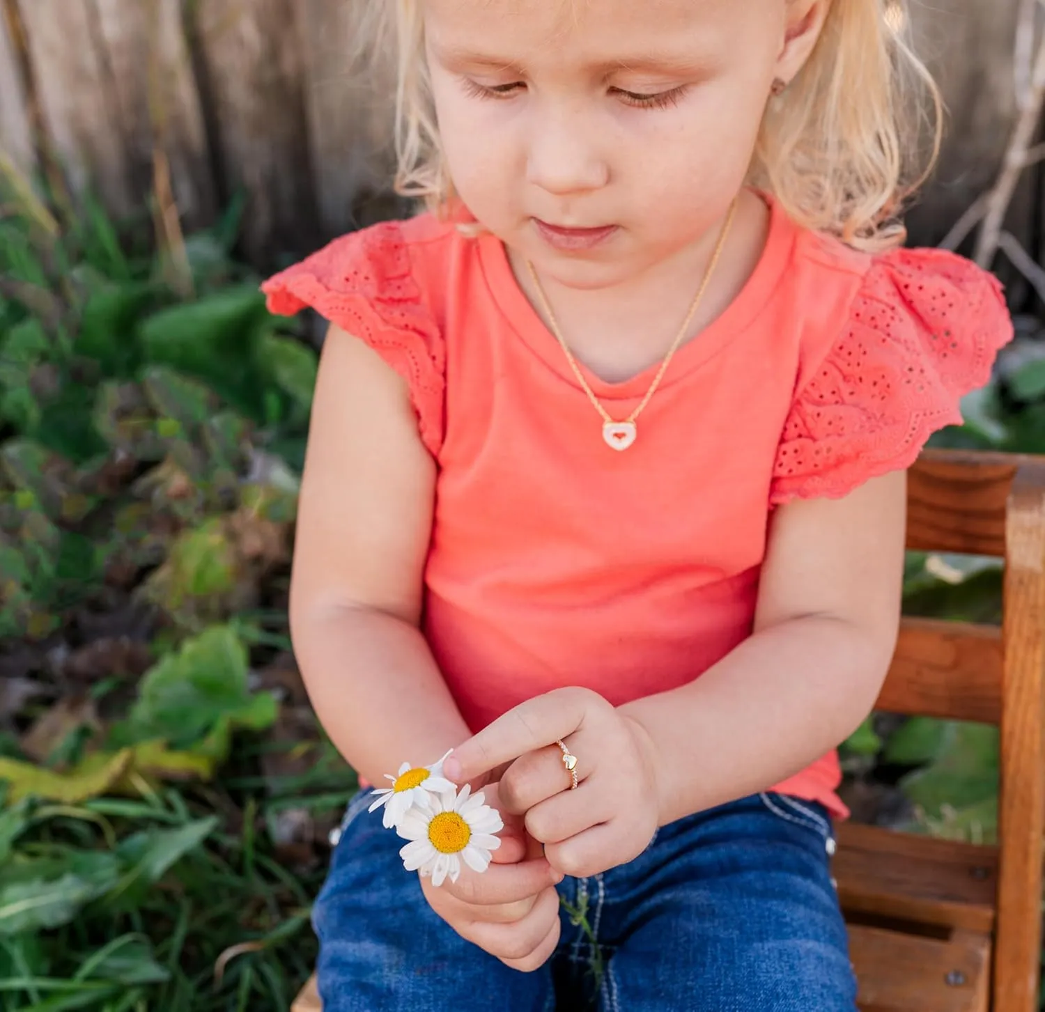 Precious Pieces Sterling Silver or 14K Gold Plated Baby Ring with Puff Heart and Pink CZs for Babies, Toddlers, Little Girls, Stackable or Pinky Ring for Teens and Women