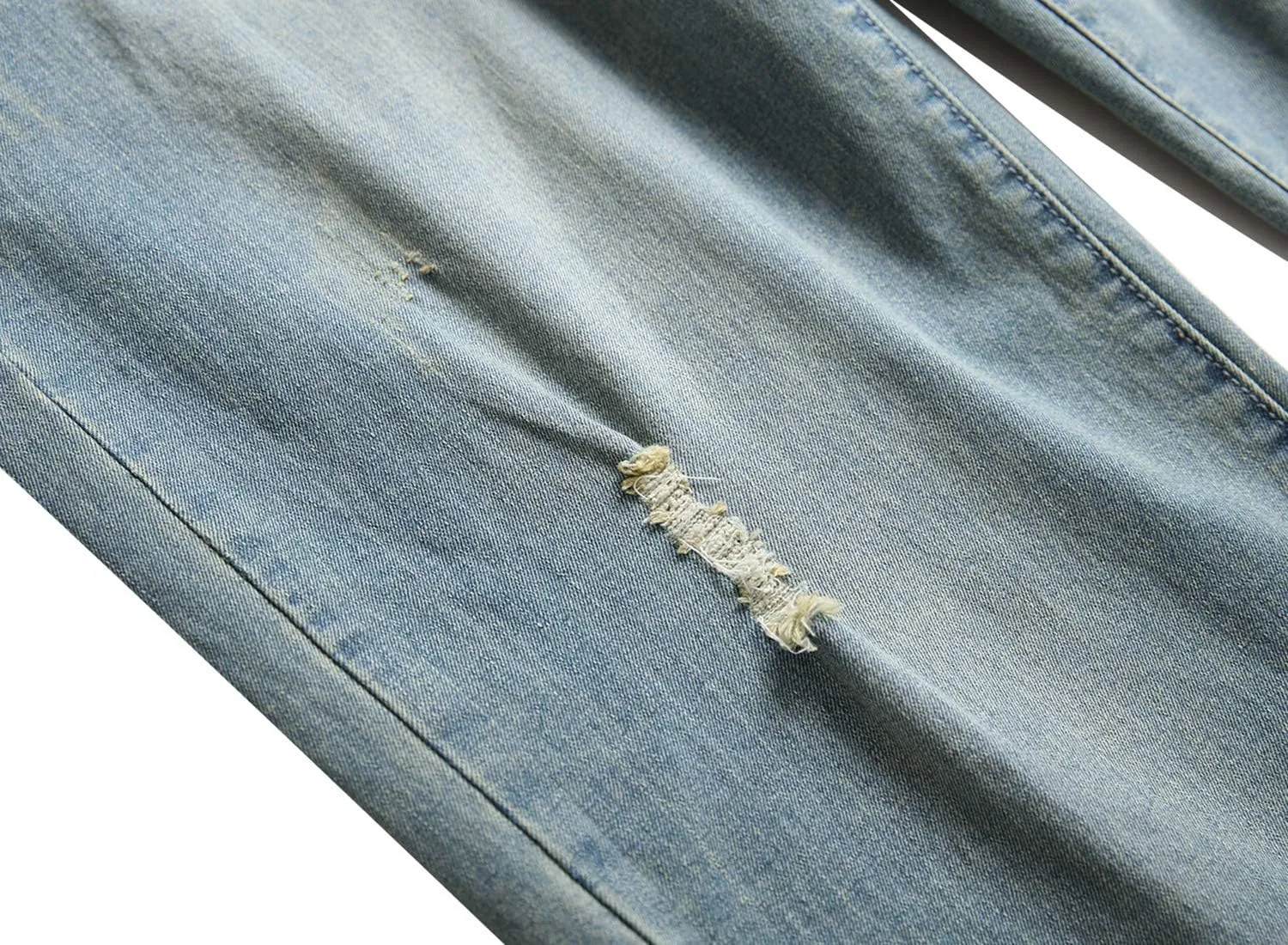 RANMCC Men's Stretch Skinny Ripped Jeans, Fashionable Slim Fit Stacked Jeans Pants for Men