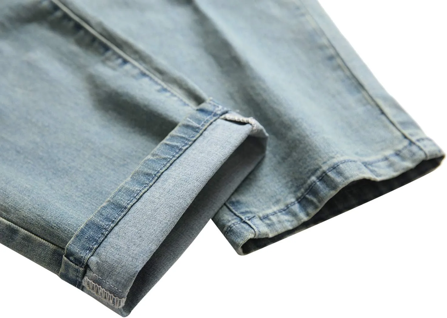 RANMCC Men's Stretch Skinny Ripped Jeans, Fashionable Slim Fit Stacked Jeans Pants for Men