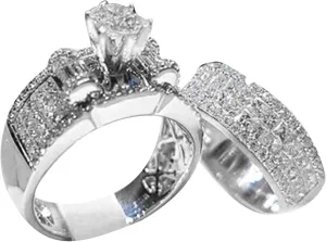 S925 Silver Heart Design, Women's Classic Engagement Ring, Love Matching Wedding Couple Rings for Him and Her Set