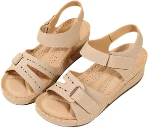 Sandals Womens Summer Wedge Sandals for Women Comfort Ankle Strap Walking Shoes Platform Beach Sandals Boho Sandal