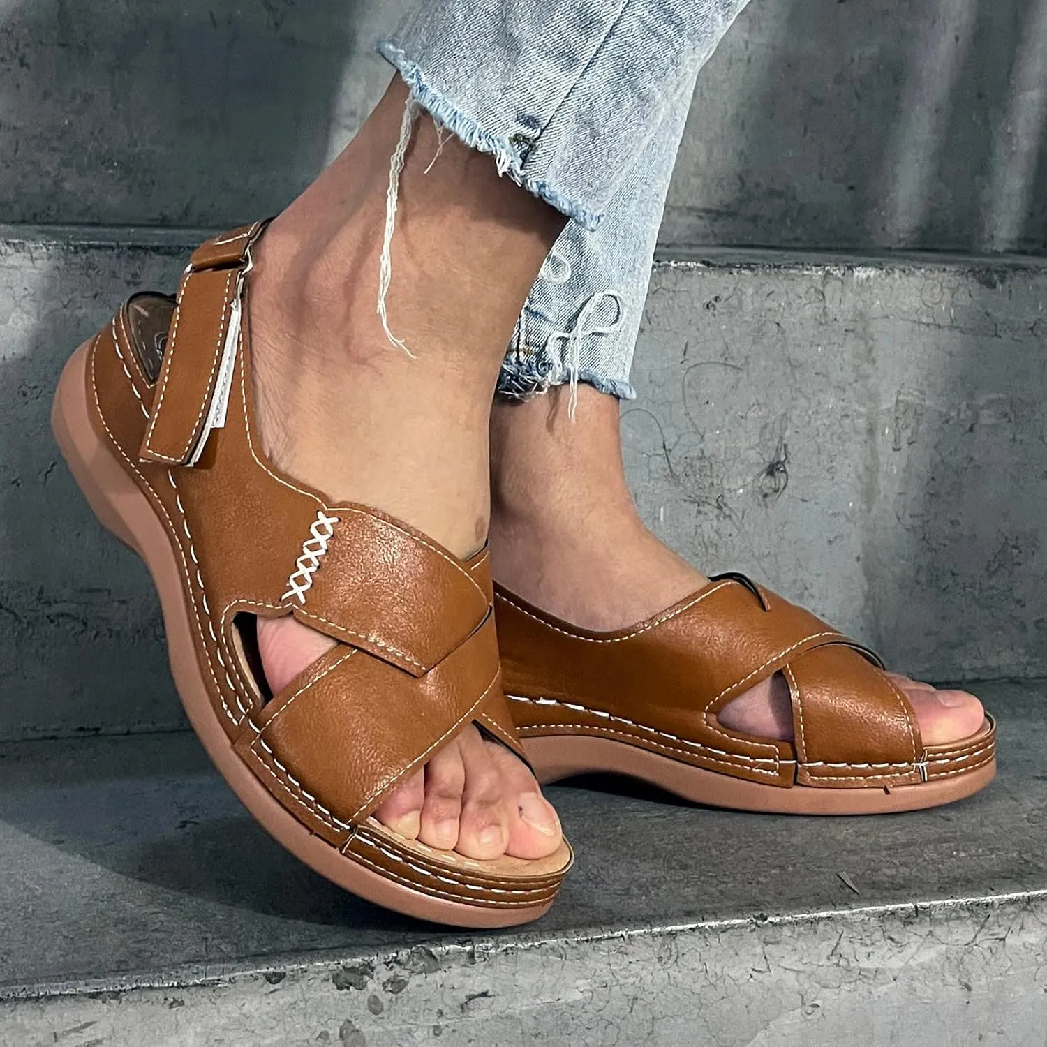 SBGMoSJ Orthopedic Flats for Women Dressy Sandalias De Mujer OrtopDicas Women Summer Shoes 10 Black Sandals Women Flat Walking Glitter Sandals for Women Diamond Sandals for Women