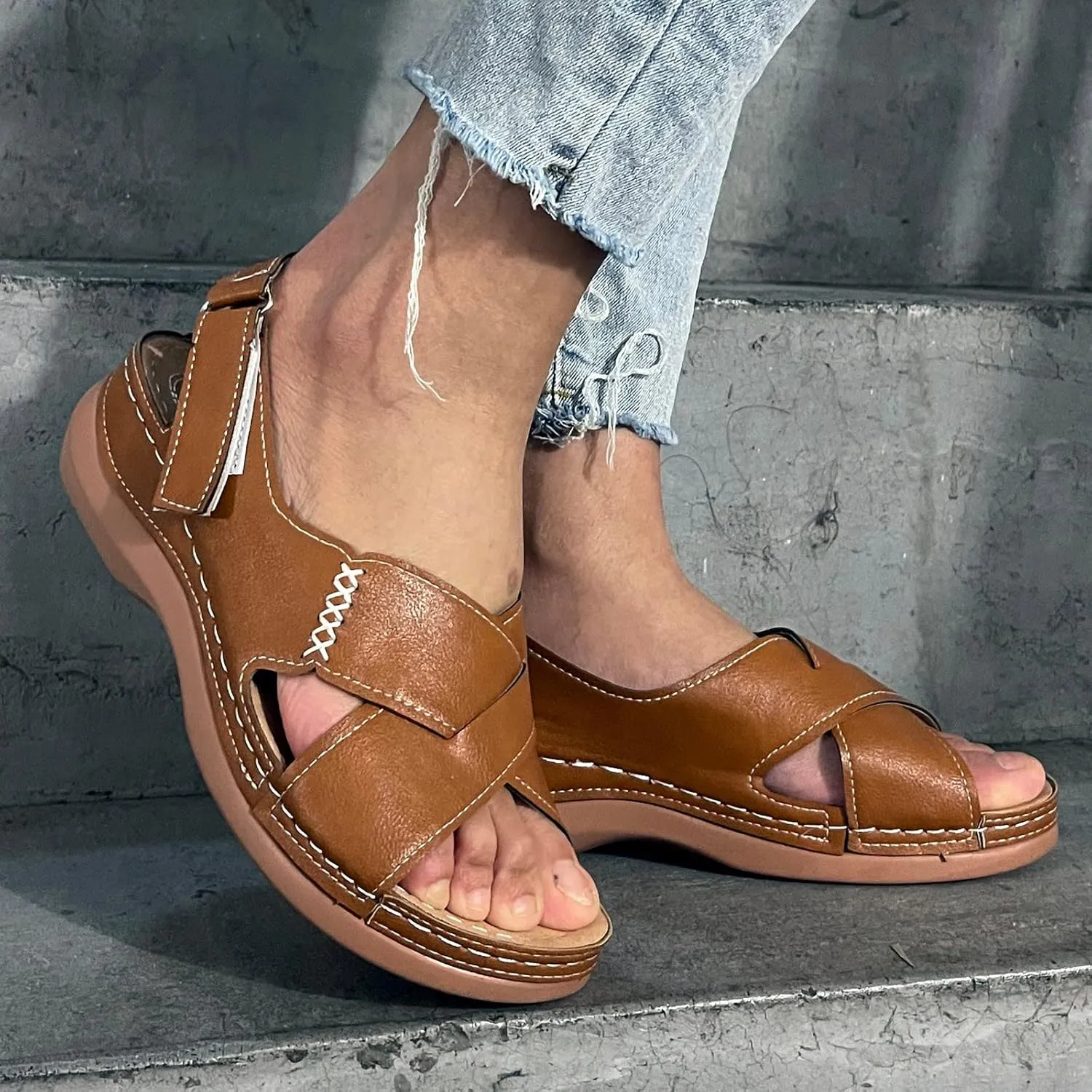 SBGMoSJ Orthopedic Flats for Women Dressy Sandalias De Mujer OrtopDicas Women Summer Shoes 10 Black Sandals Women Flat Walking Glitter Sandals for Women Diamond Sandals for Women