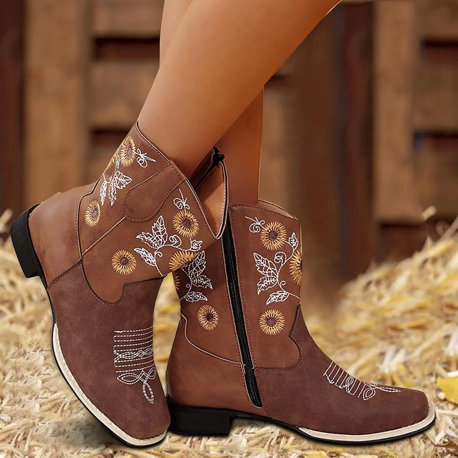 SBGMoSJ Suede Ankle Boots for Women Low Heel Wide Width Ankle Boots Women Low Heel Pink Booties Wide Width Low Heel Lace Up Boots for Women Ankle Booties Black Wedge Ankle Boot for Women