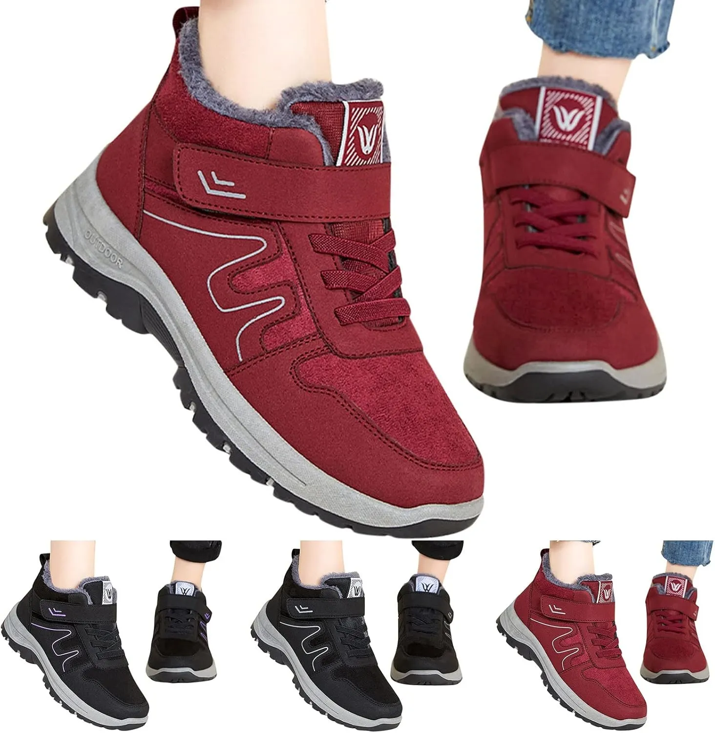 Short Winter Boots for Women Womens Slip on Snow Boots Waterproof Insulated Women Winter Boots Wide Slip Resistant Waterproof Work Boots for Women Women's Tall Winter Boots Wide Width
