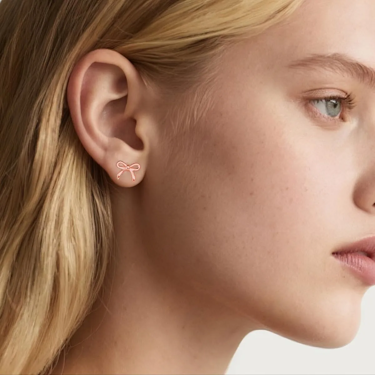 SLUYNZ Solid 925 Sterling Silver Tiny Bow Earrings Stud for Women Teens Small Bowknot post Stud Earrings
