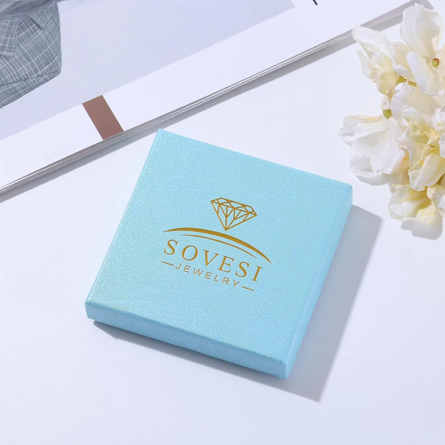 sovesi Chunky Gold Hoop Earrings for Women with 925 Sterling Silver Post, 14K Gold Plated Hoops Earrings